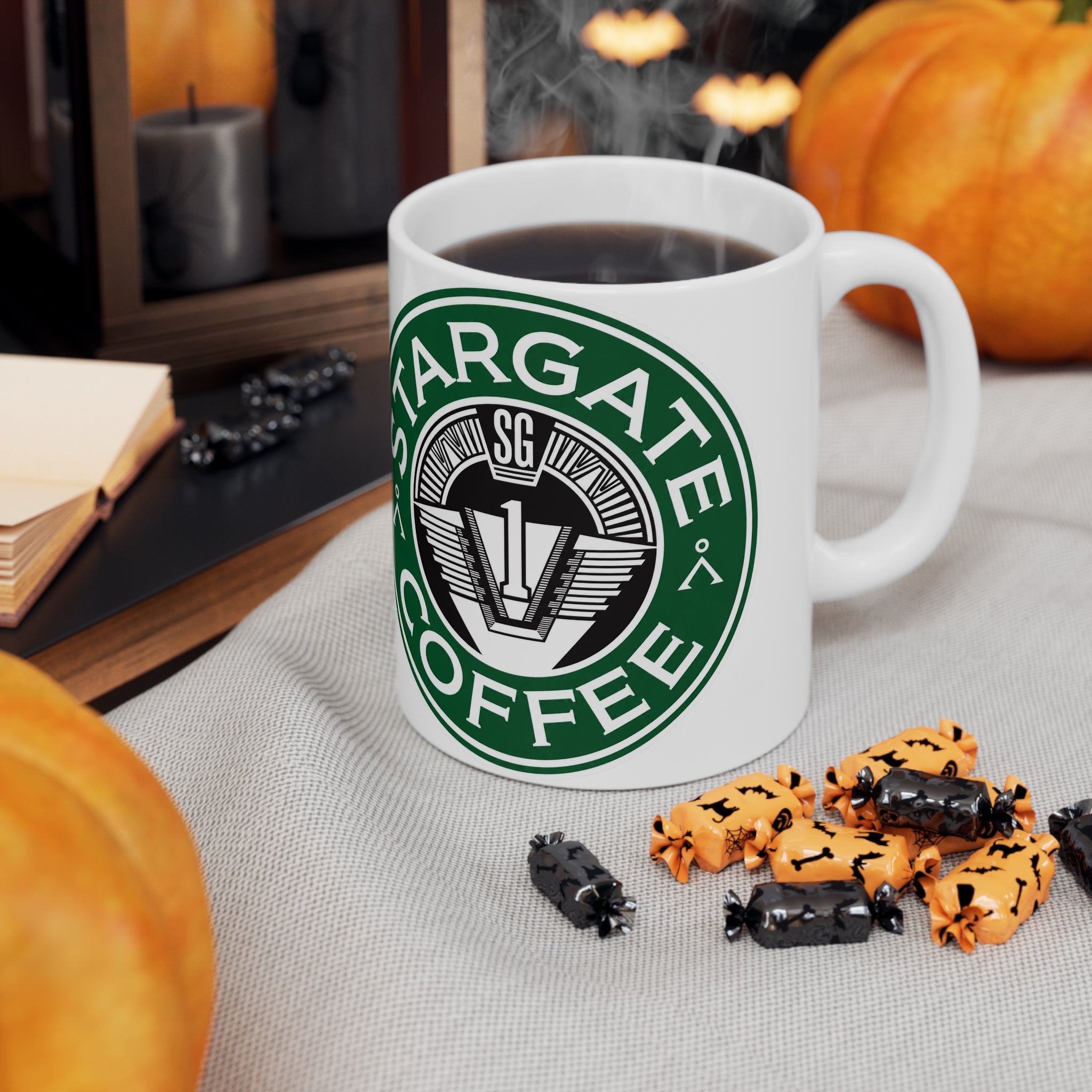 Stargate Coffee Ceramic Mug — 11oz & 15oz Branded Logo Coffee Cup