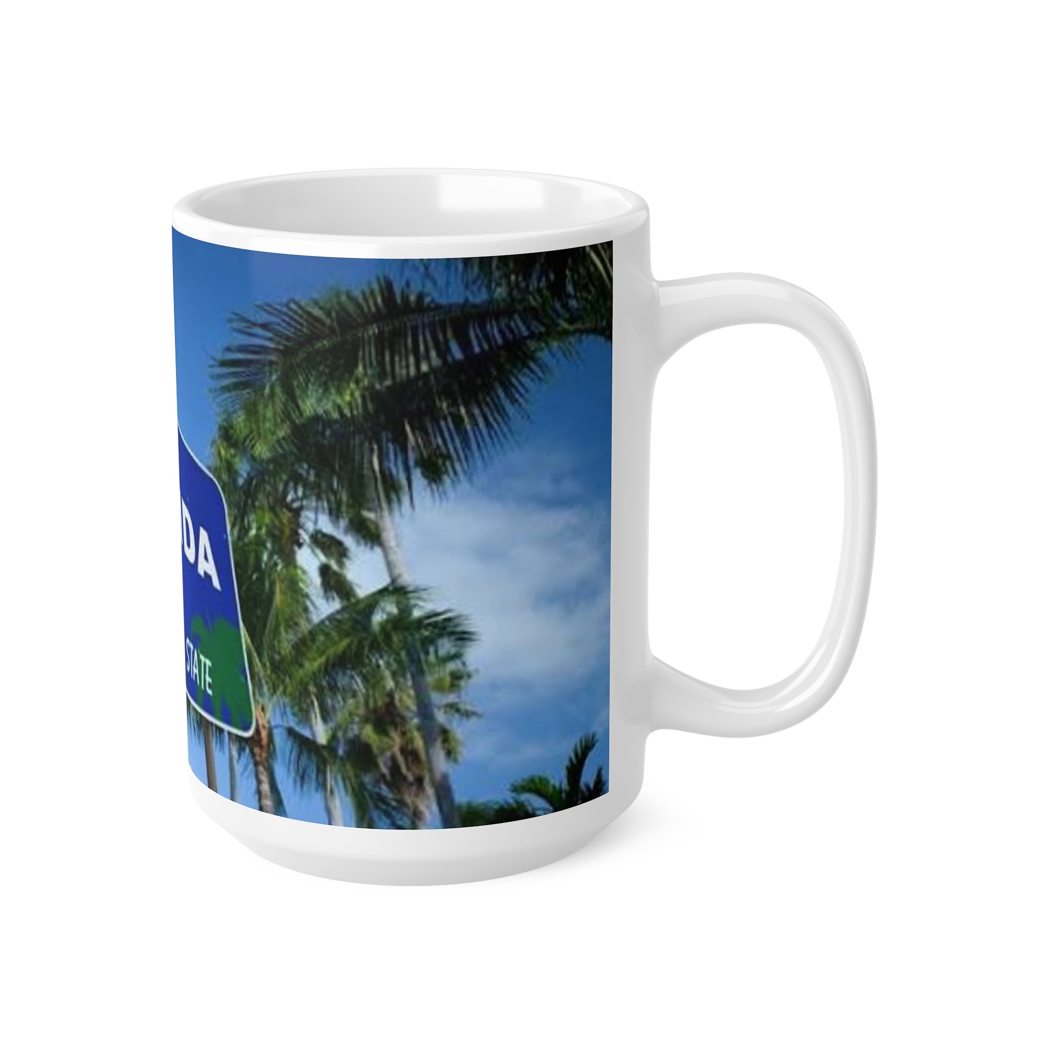 Florida Welcome Sign Coffee Mug — The Sunshine State Ceramic Travel Coffee Cup