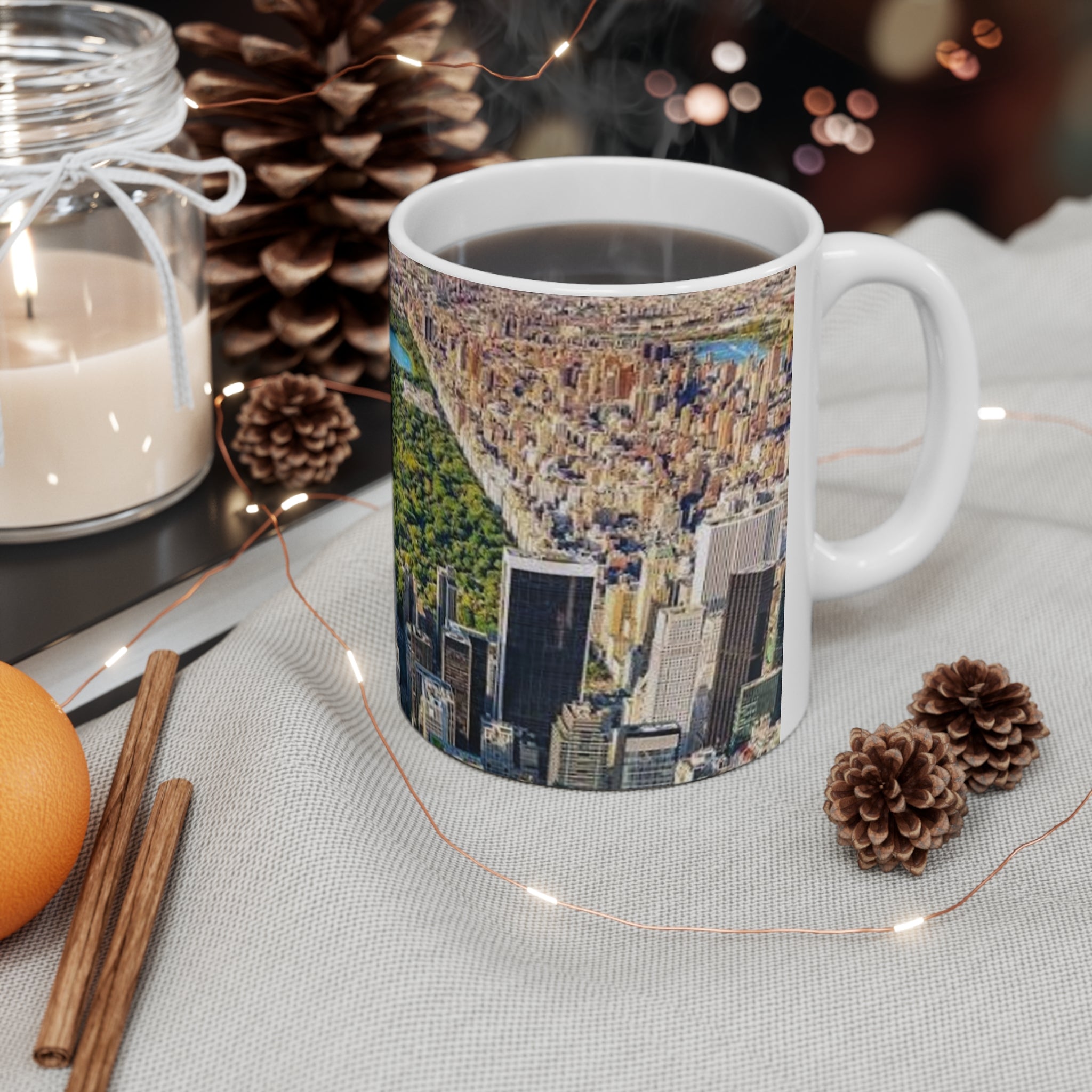 New York City Central Park Aerial Ceramic Coffee Mug — Skyline 11oz/15oz