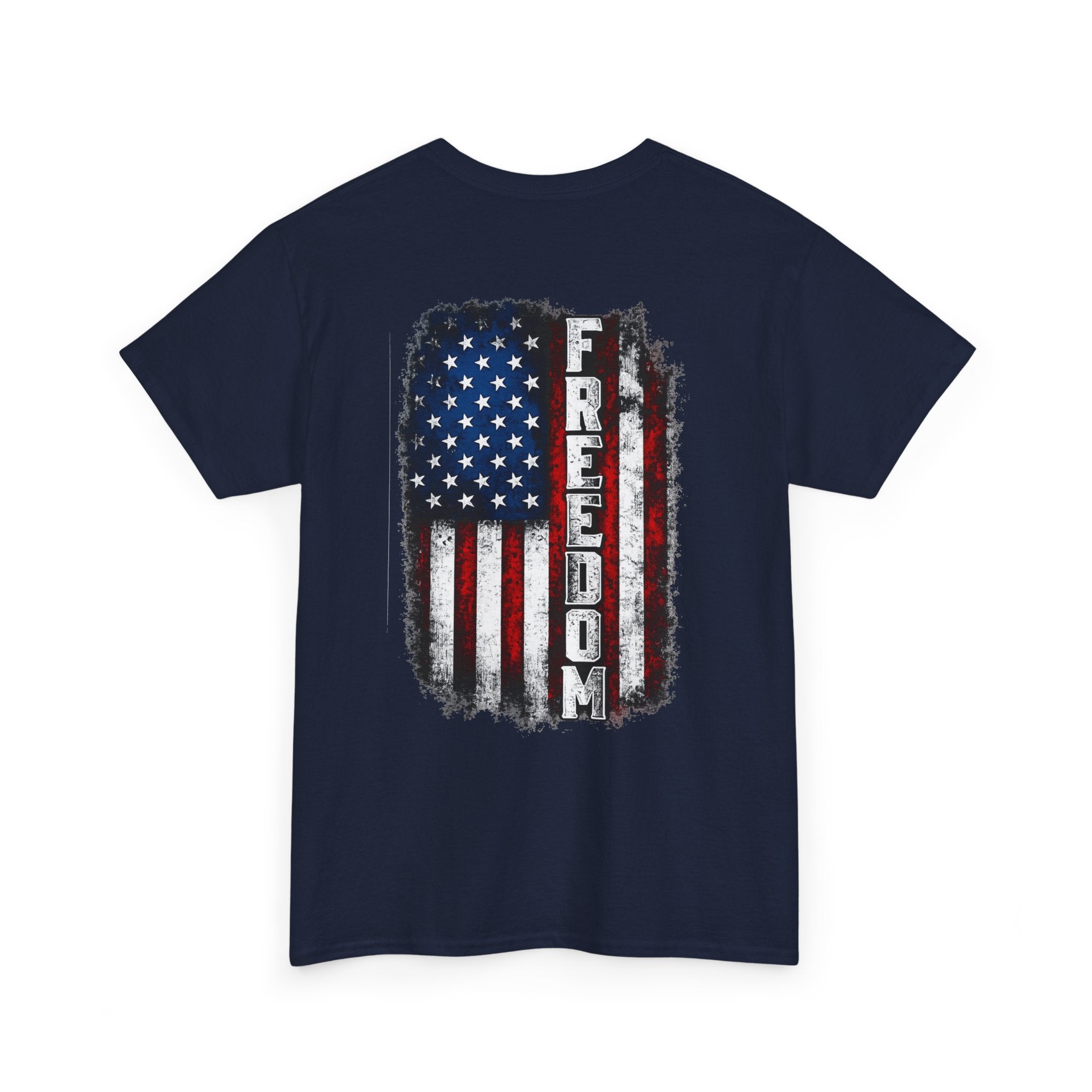 Freedom American Flag T-Shirt — Distressed USA Patriotic Tee