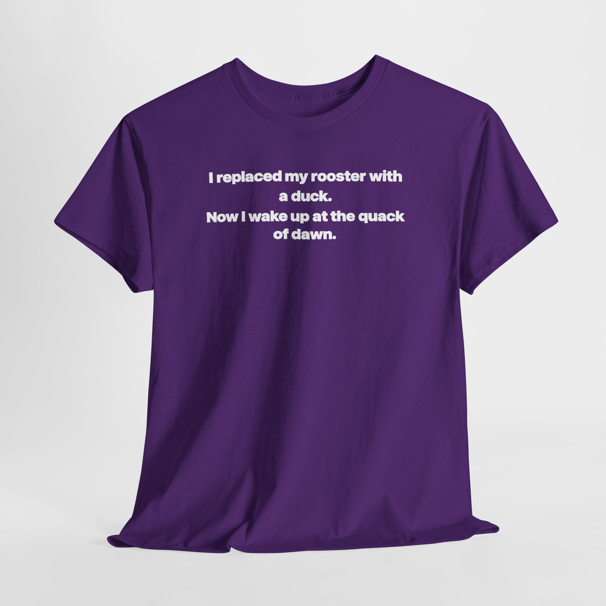 I replaced my rooster with a duck unisex's heavy weight cotton T-Shirt