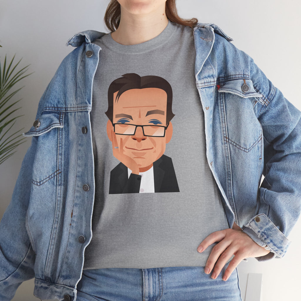 Tony Wilson Manchester Legend Caricature Gentleman Face Cotton T-Shirt