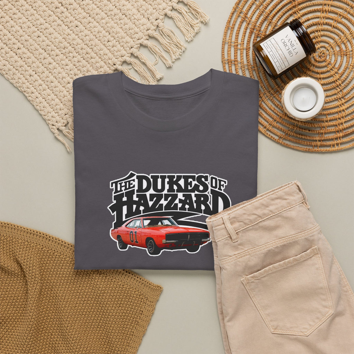 Dukes of Hazzard Charger Graphic Tee — Classic Retro TV Car Shirt