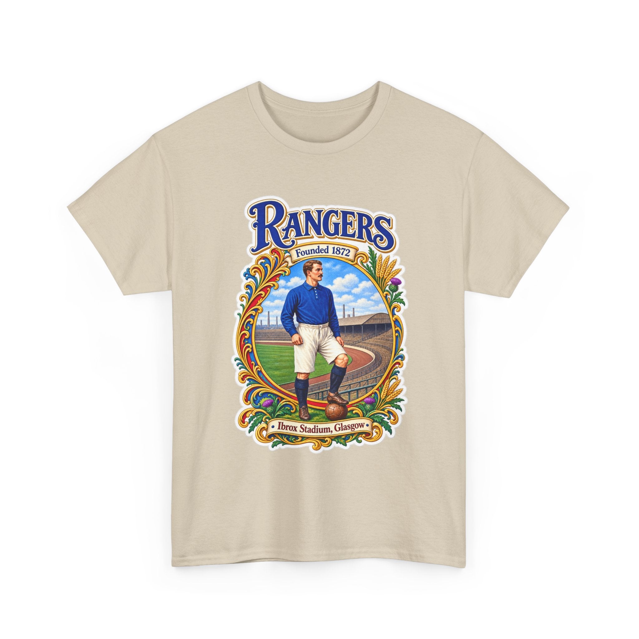 Rangers Retro Player Field Graphic Cotton T-Shirt