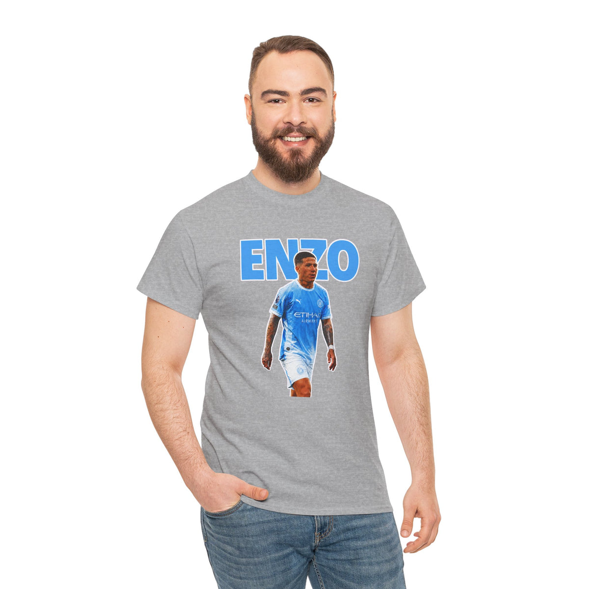 Enzo Fernandez Manchester City Inspired Cotton T-Shirt