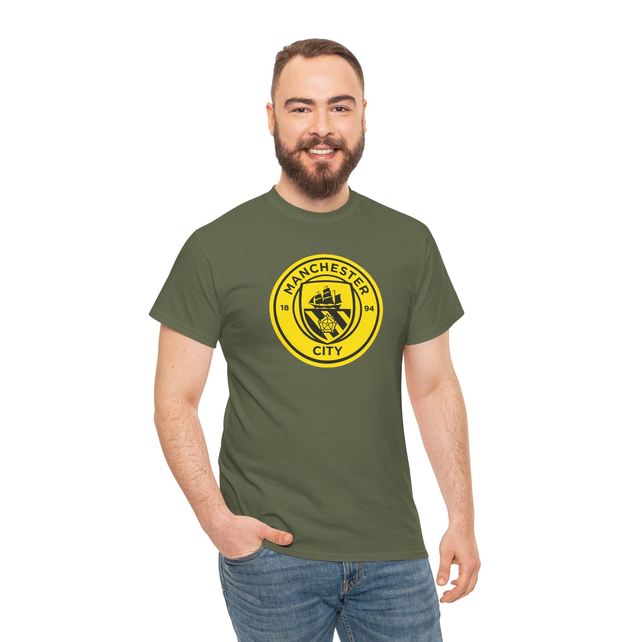 Manchester City Yellow Crest T-Shirt