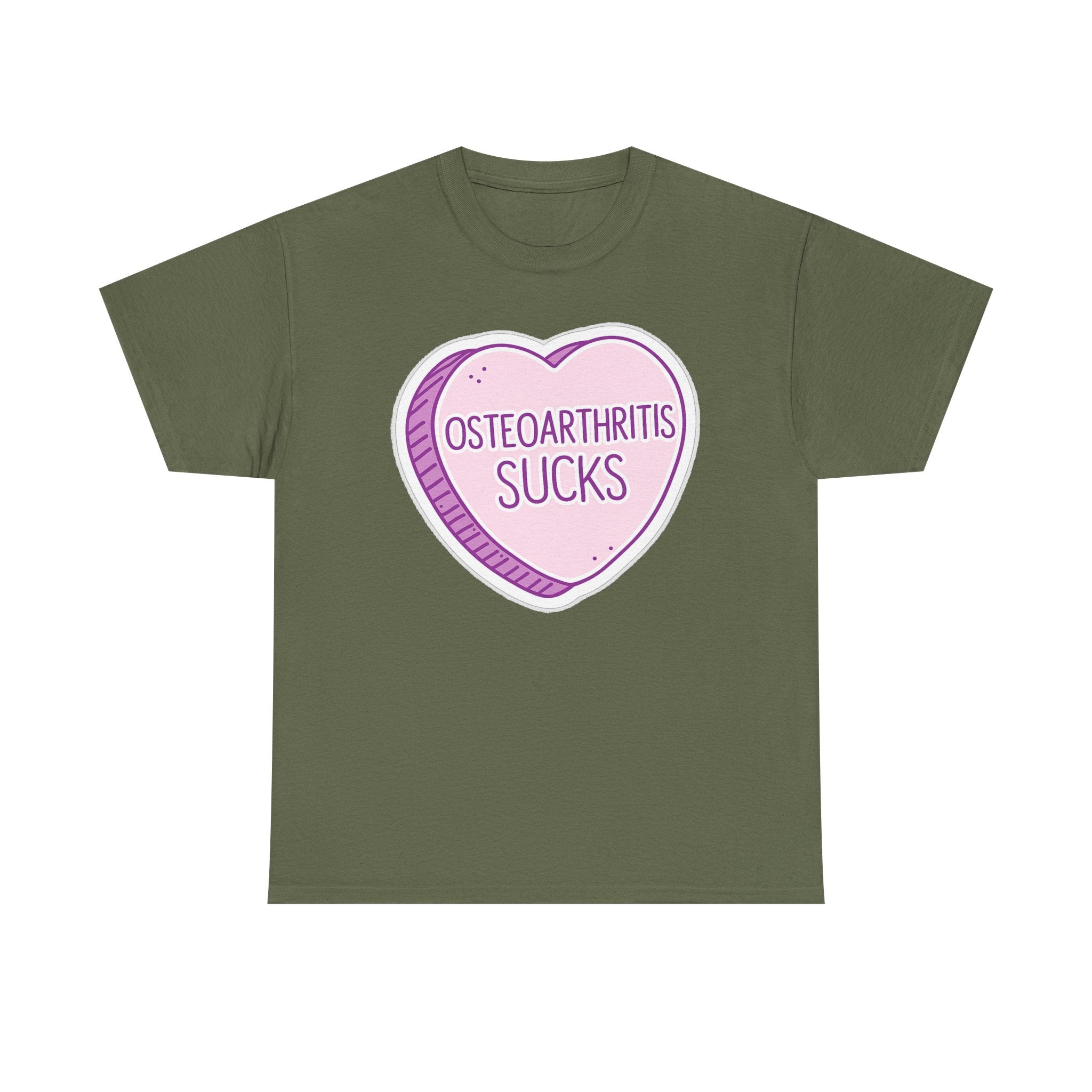 Osteoarthritis Sucks T-Shirt — Pink Heart Awareness Tee