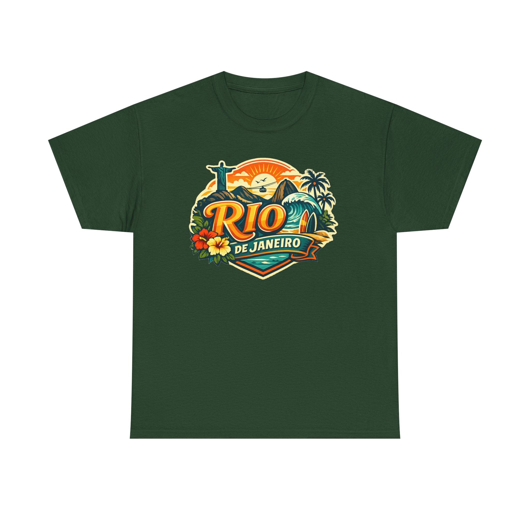 Rio de Janeiro Vintage Travel Tee – Tropical Sunset Beach T‑Shirt