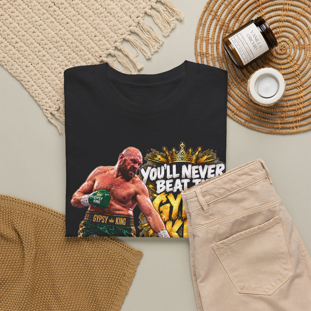Boxing Graphic Tee – "You'll Never Beat the Gypsy King" Fight Shirt
