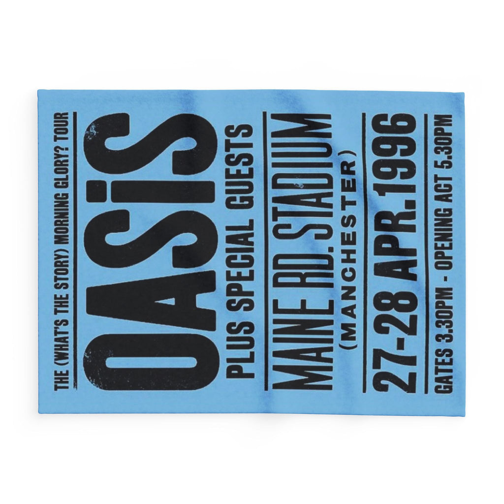 Oasis 1996 Maine Road Concert Poster Arctic Fleece Blanket