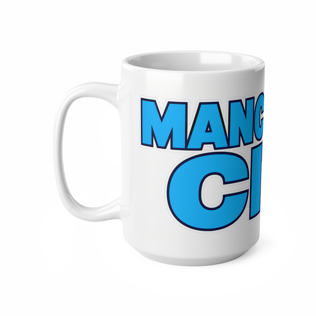 Manchester City Ceramic Coffee Mug - Bold Blue Football Fan Cup (11oz & 15oz)
