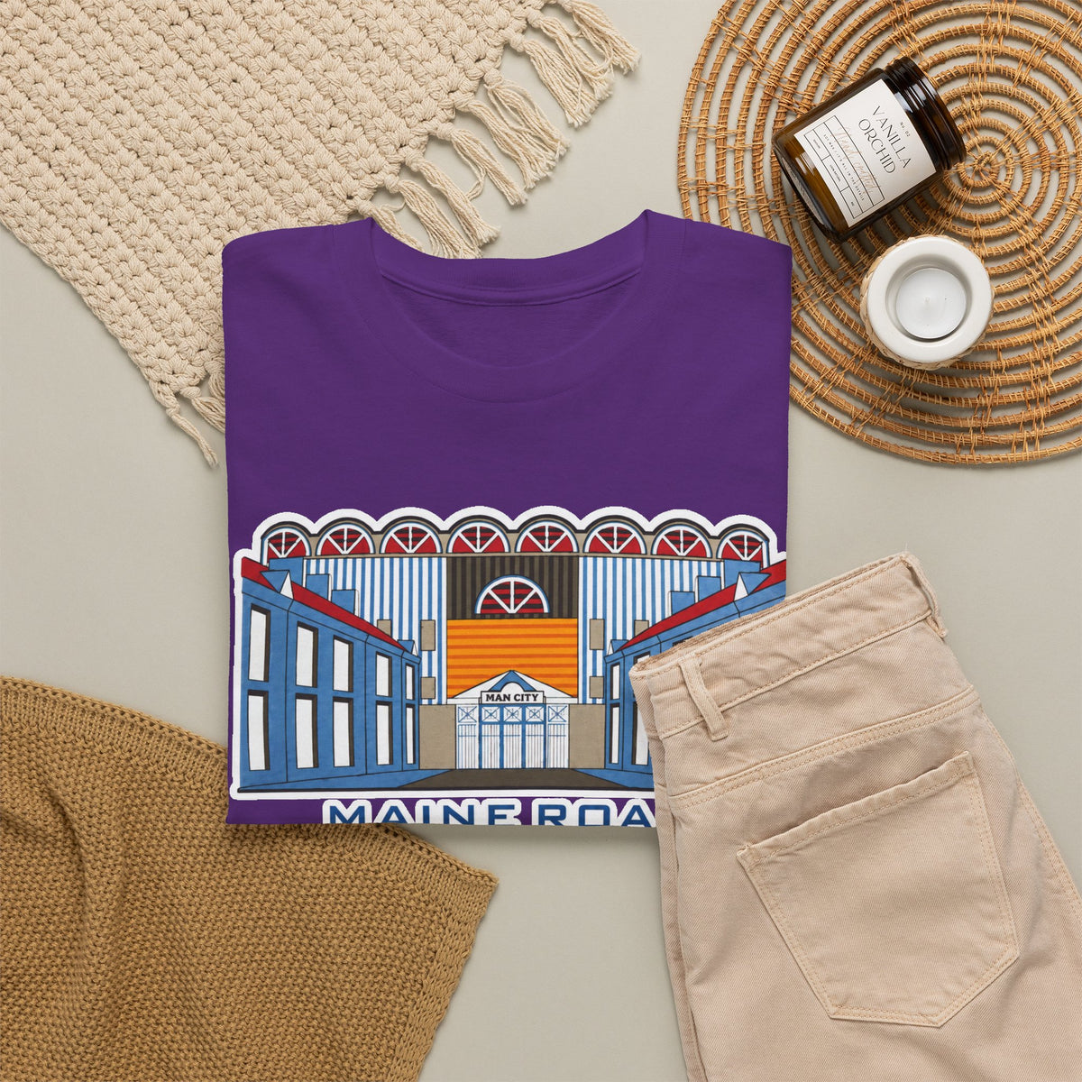 Maine Road Graphic Tee — 'Maine Road 1923–2003' Retro Stadium Cotton T‑Shirt