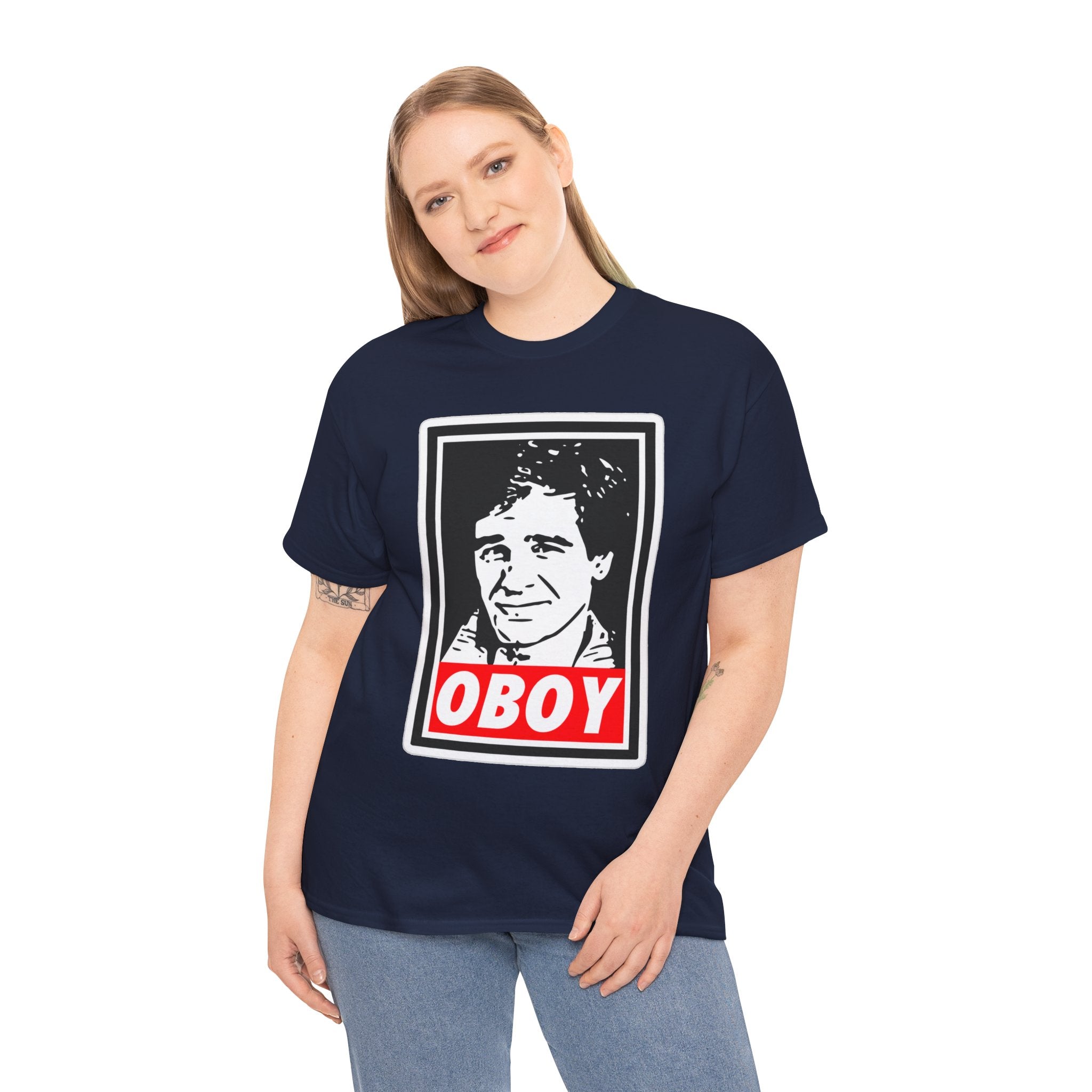 Oboy Quantum Leap Graphic Tee — Retro Pop Art Portrait T‑Shirt