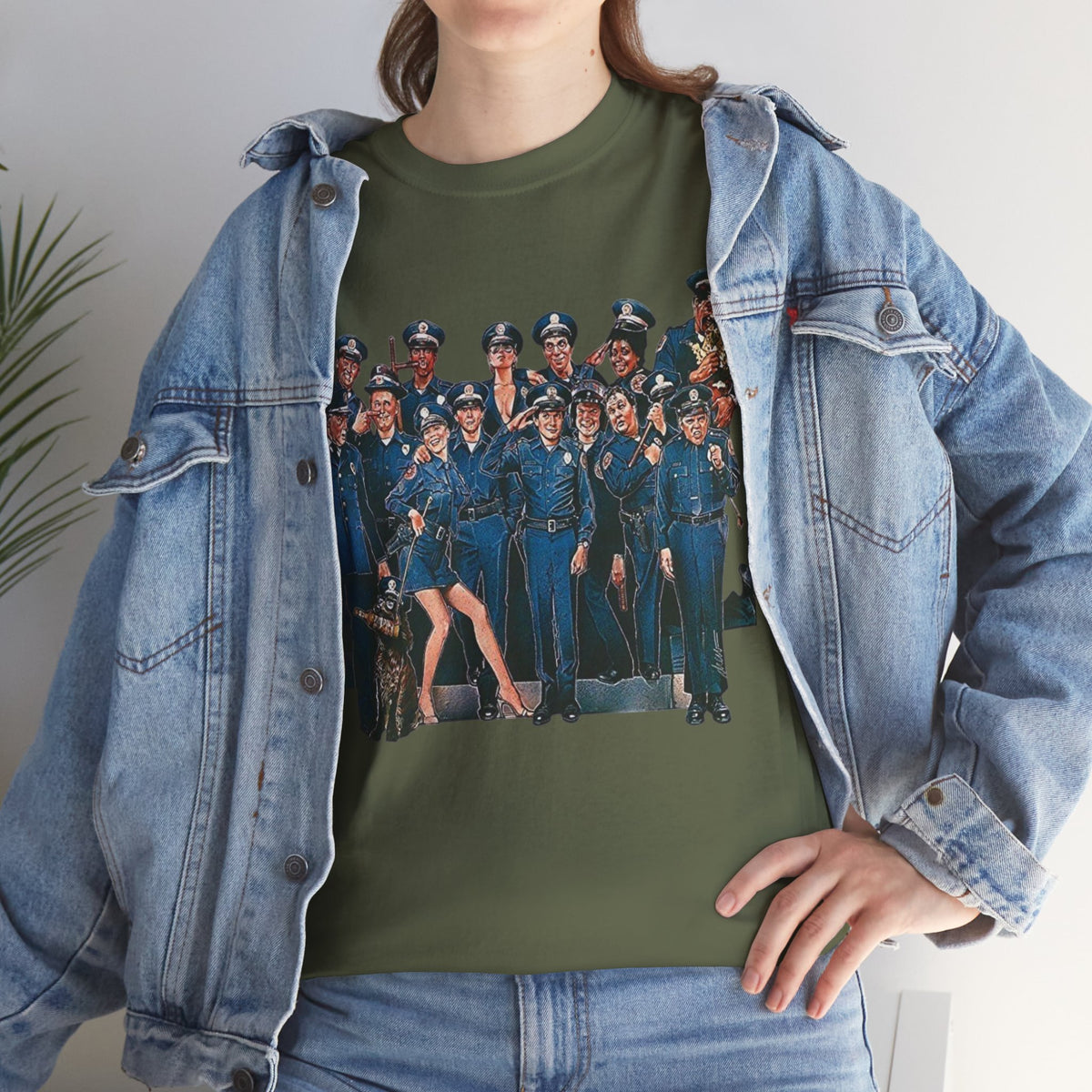 Police Academy Movie Inspired Cotton T‑Shirt — Retro Squad Photo Tee