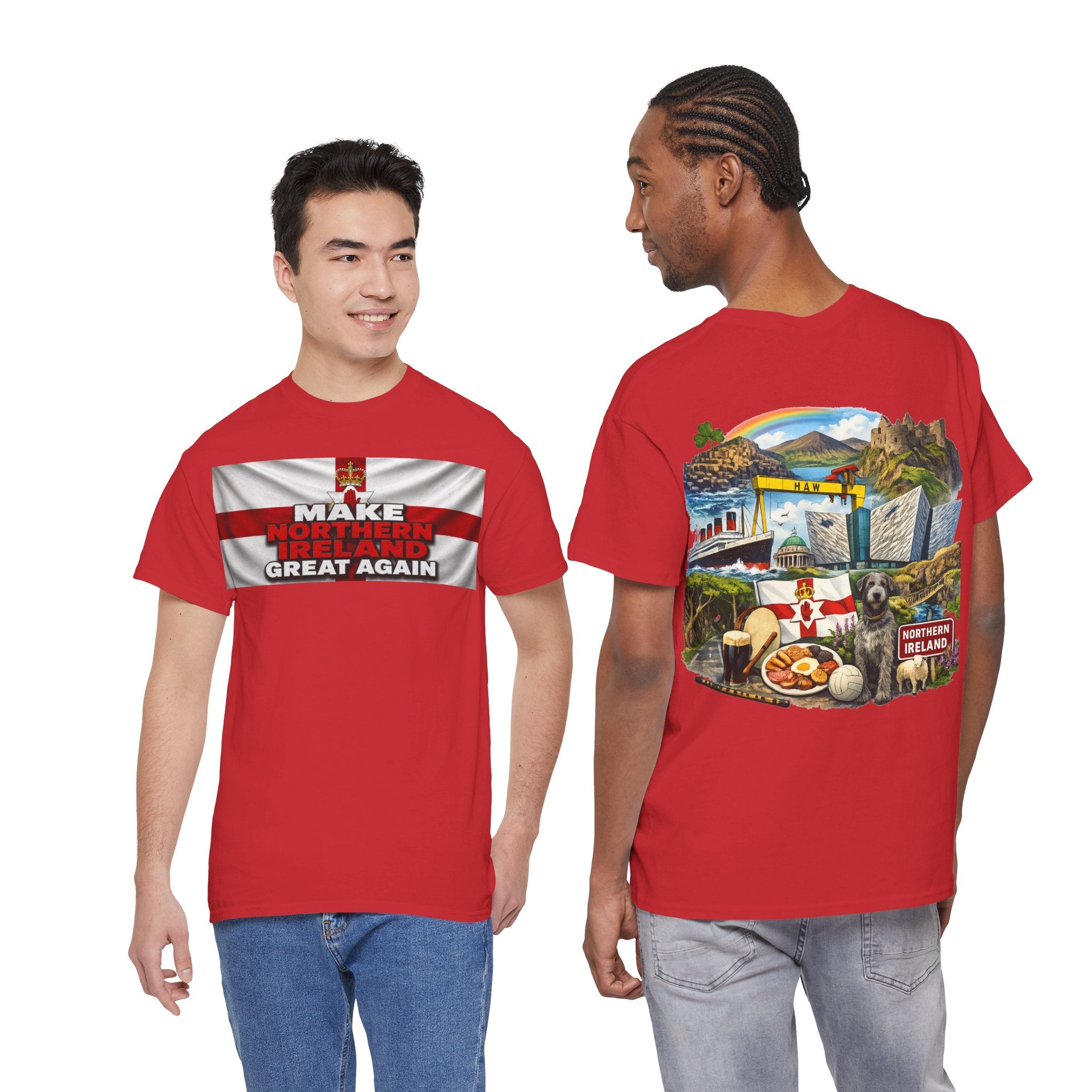 Northern Ireland Collage Tee — "Make Northern Ireland Great Again" Graphic T-Shirt