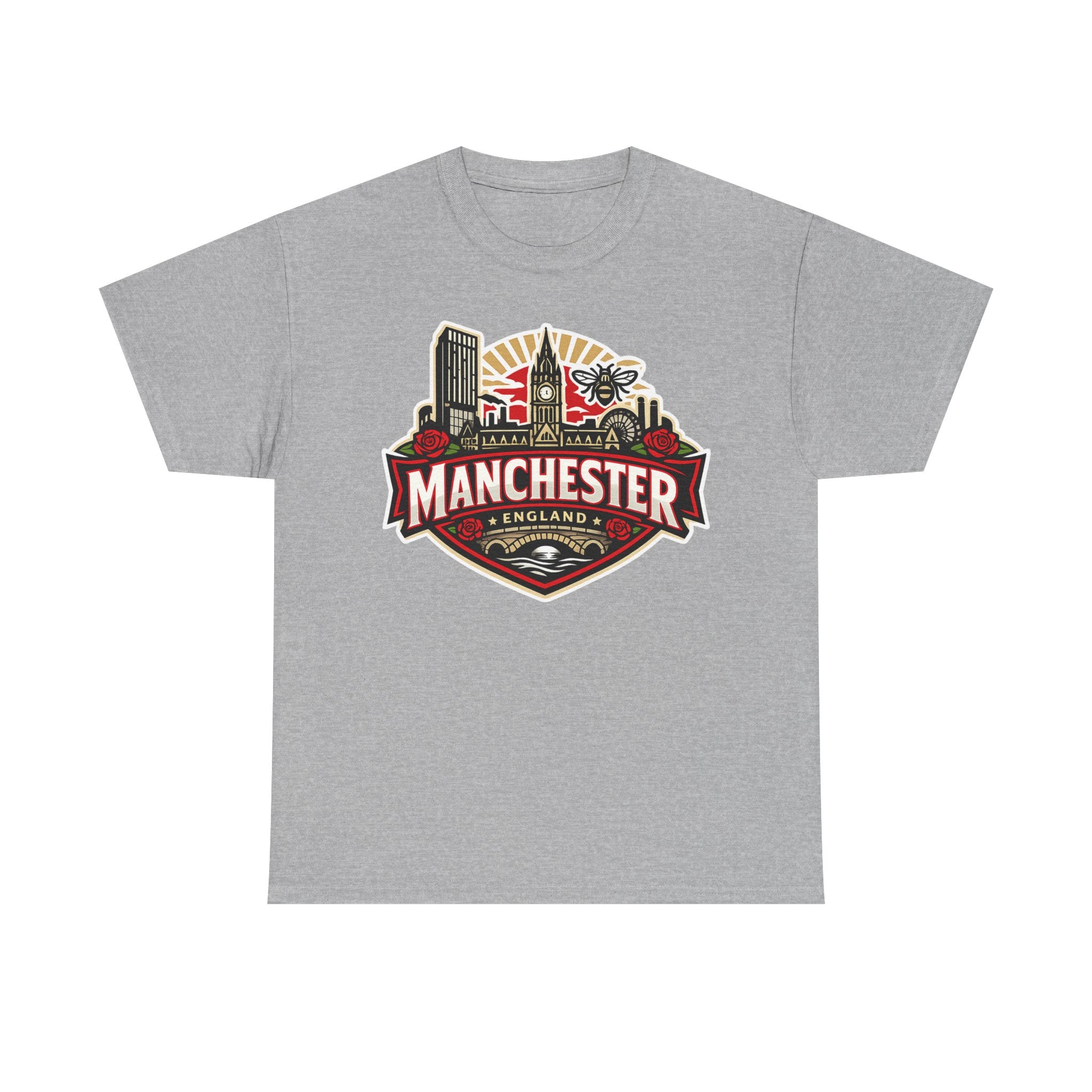 Manchester England Skyline T-Shirt — Vintage City Crest Tee