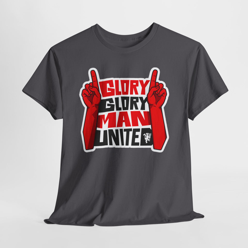Glory Glory Man United T-Shirt — Retro Red Football Fan Tee