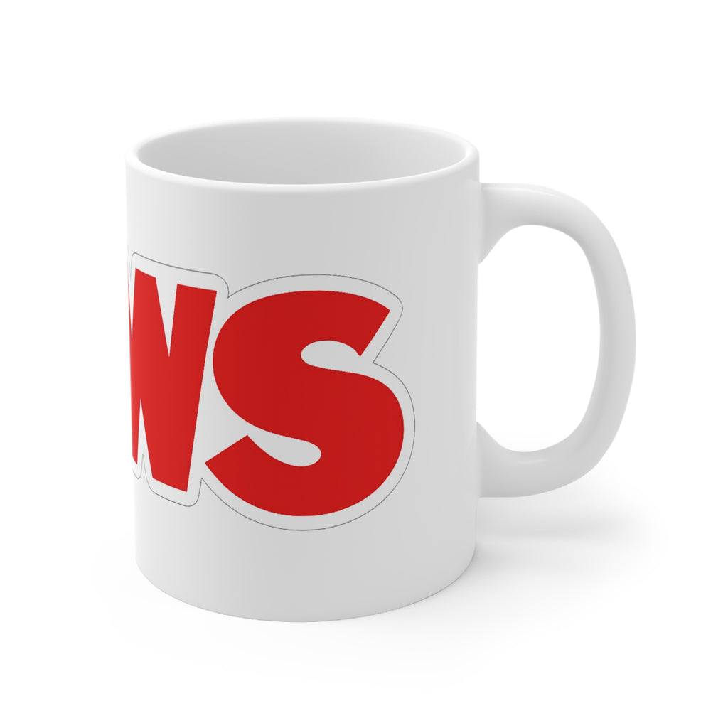 JAWS Bold Logo Coffee Mug — Retro Red Movie Fan Ceramic Cup (11oz, 15oz)