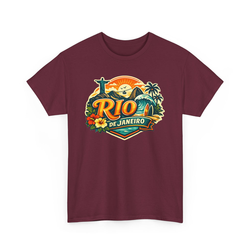 Rio de Janeiro Vintage Travel Tee – Tropical Sunset Beach T‑Shirt