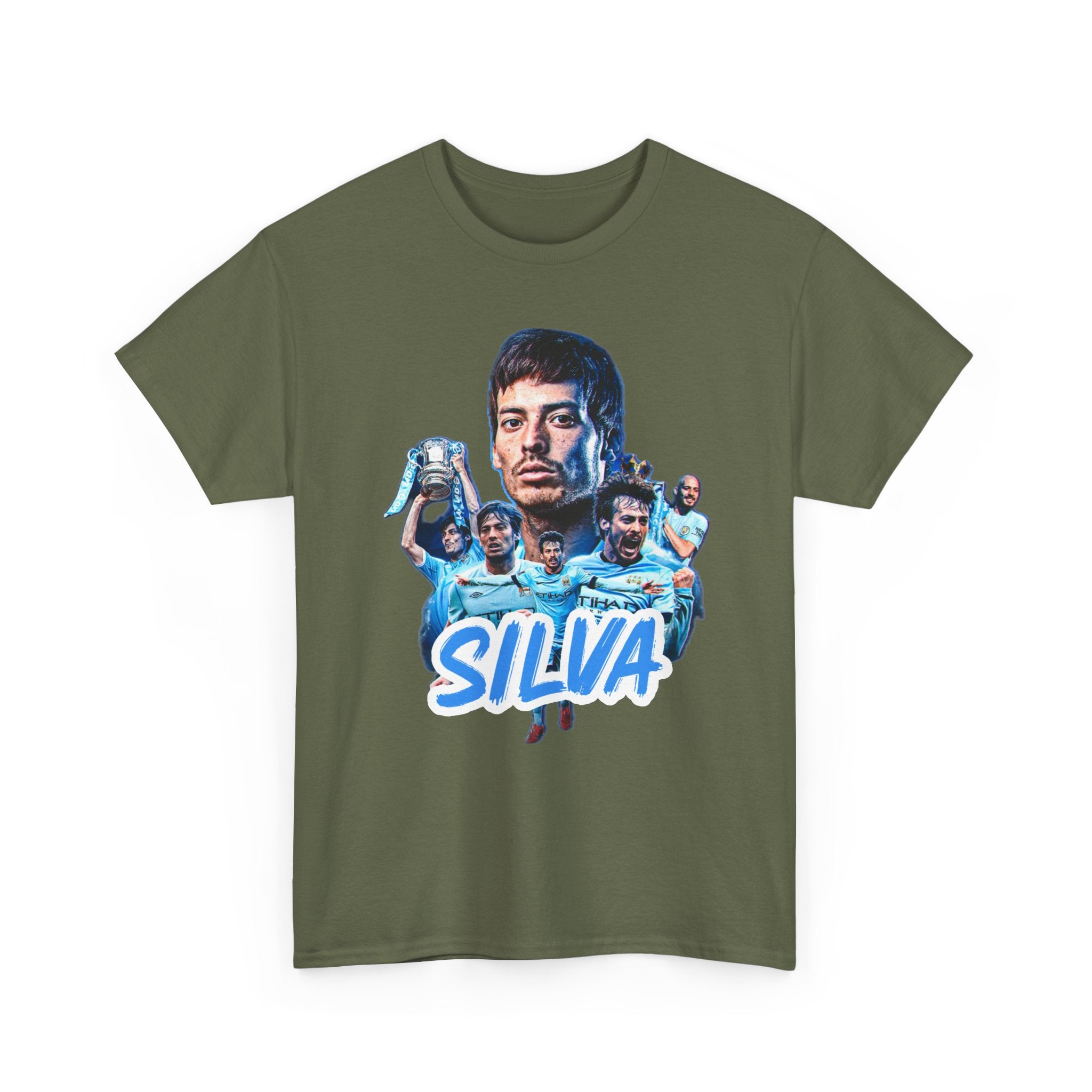 David Silva Manchester City Soccer Tee — Classic Player Portrait Football Shirt