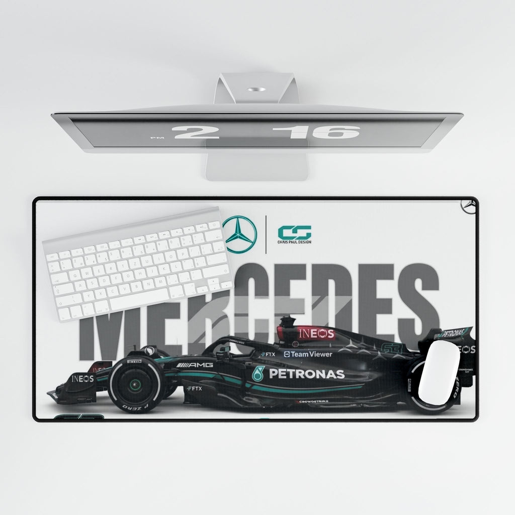 Mercedes AMG F1 Racing Desk Mat — Large Gaming/Work Surface