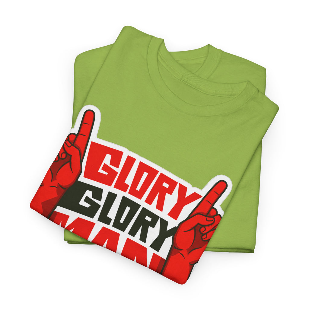 Glory Glory Man United T-Shirt — Retro Red Football Fan Tee