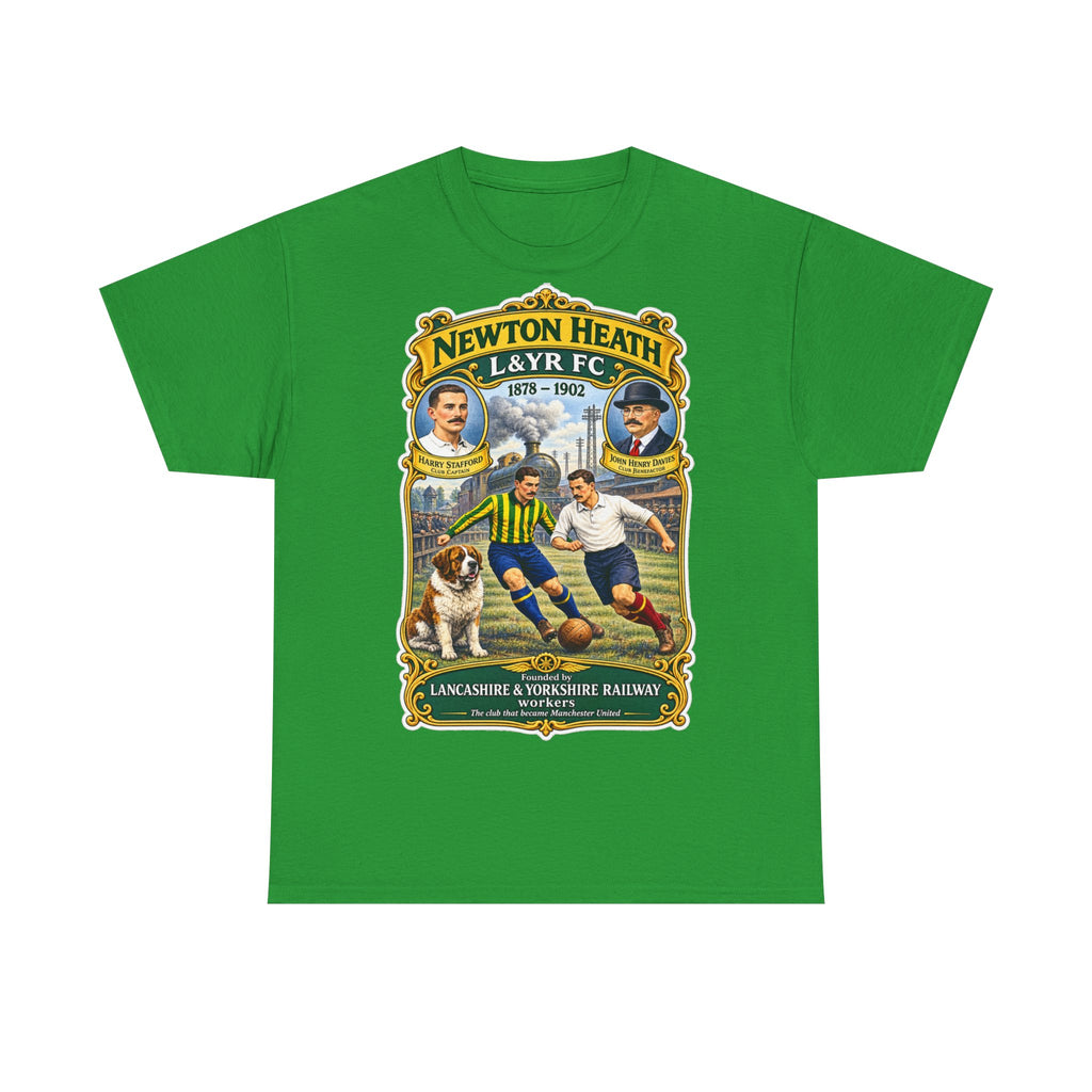 Newton Heath L&YR FC Vintage Football Tee — Lancashire & Yorkshire Railway Soccer Shirt