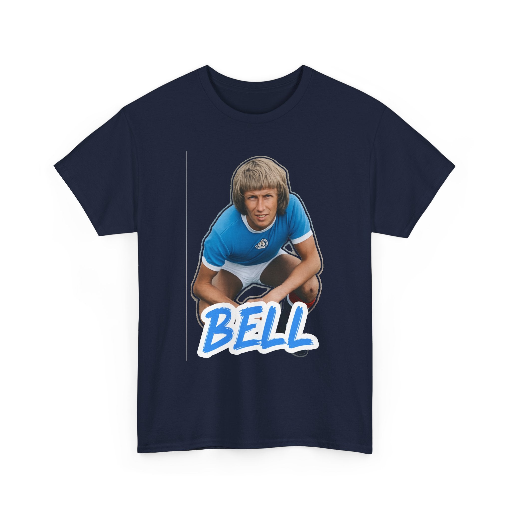 Colin Bell Manchester City Legend Retro Soccer Tee — Vintage Player Graphic T-Shirt