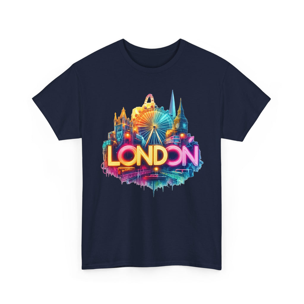 London Skyline Tee — Colorful Neon London Landmark T-Shirt