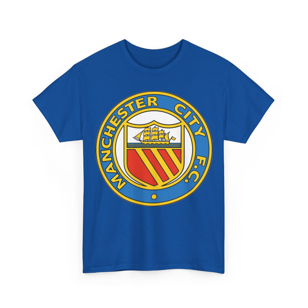 Manchester City Football Club Retro Crest T-Shirt - Retro Soccer Fan Tee