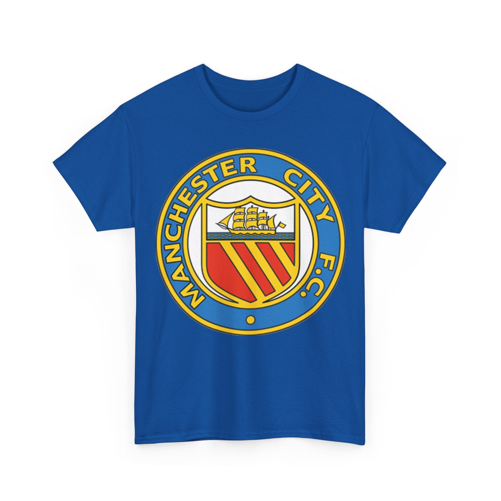 Manchester City Football Club Retro Crest T-Shirt - Retro Soccer Fan Tee