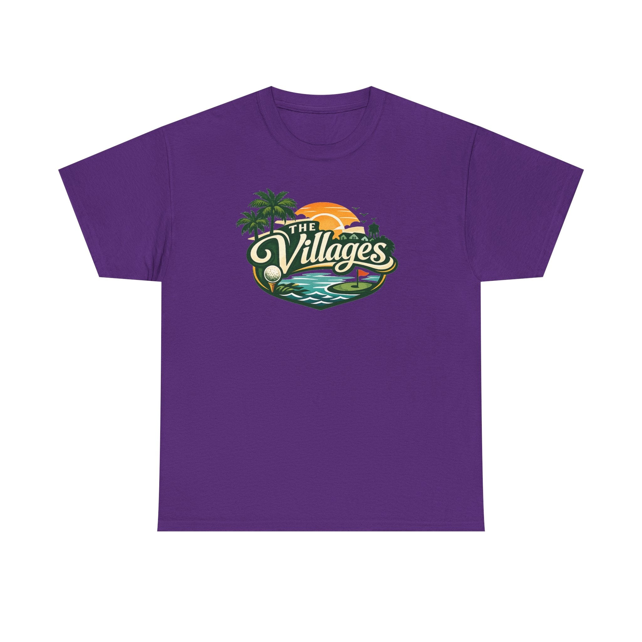 The Villages of Florida Sunset Logo Tee - Florida Palm Beach Retro T-Shirt