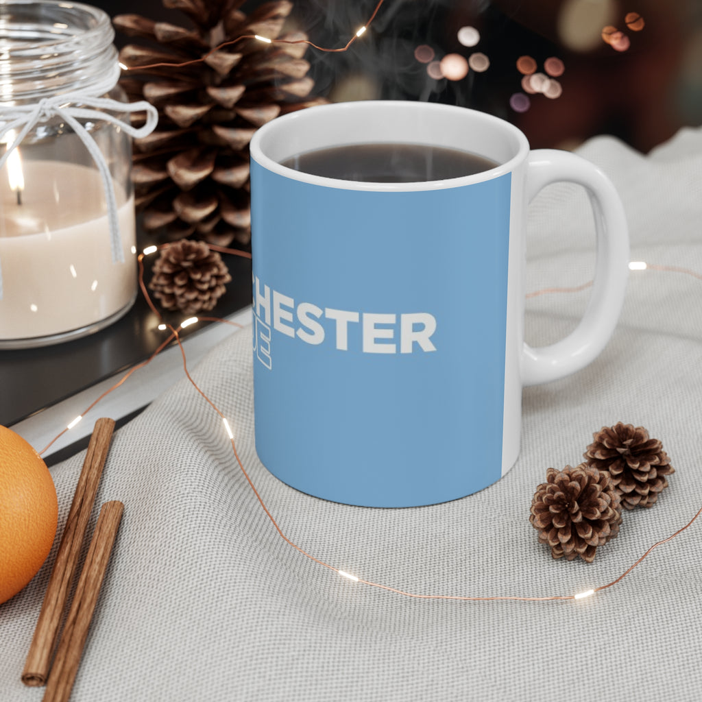 Manchester Is Blue Ceramic Coffee Mug — 11oz & 15oz Football Fan Gift