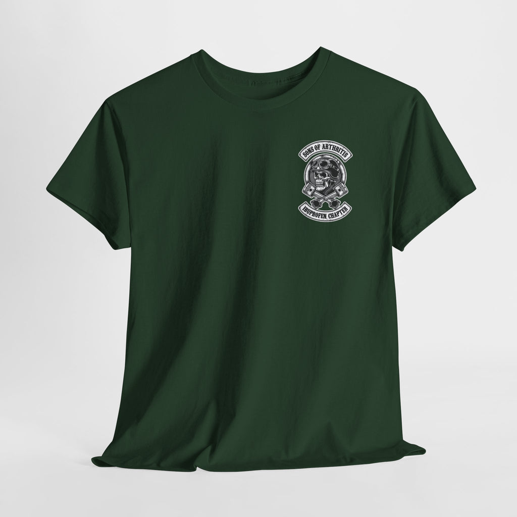 Sons of Arthritis Tee — Humorous Biker Skull "Ibuprofen Chapter" T-Shirt