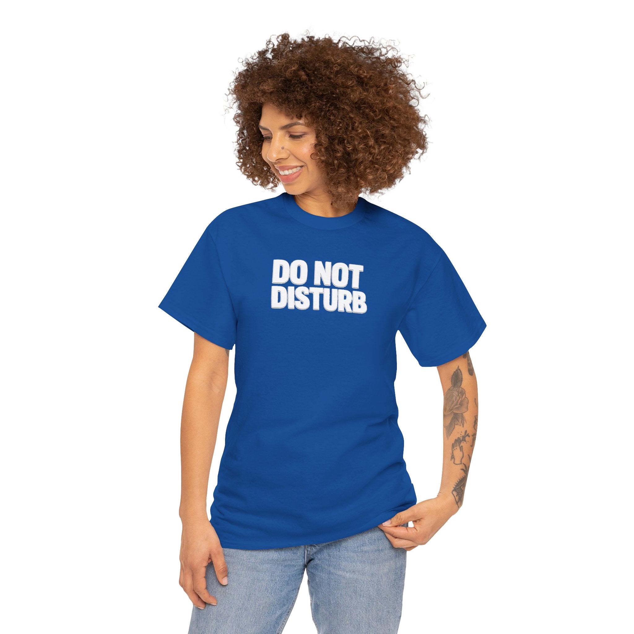 Do Not Disturb Tee — Black Graphic Statement T-Shirt