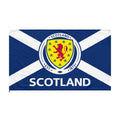Scotland Double-Sided Flag – Saltire with Crest & 'SCOTLAND' Text