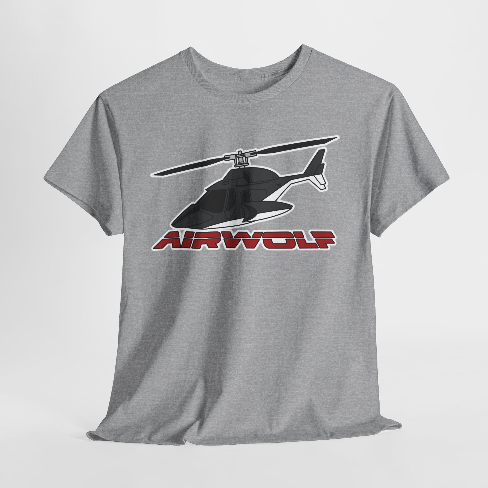 Helicopter Airwolf Tee — Retro Airwolf Logo Graphic T‑Shirt