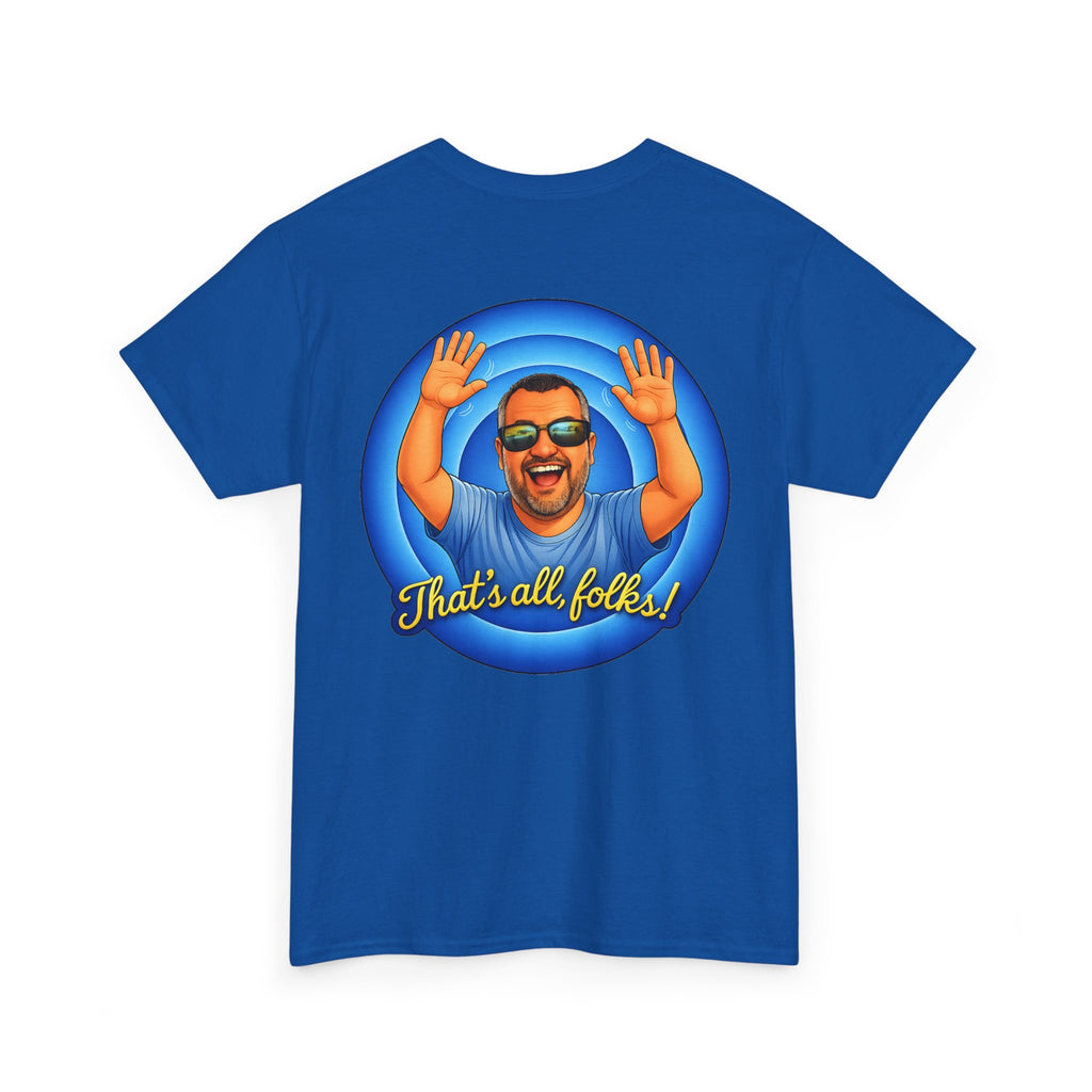 T-Shirt — "That's All, Folks!" Waving Portrait Graphic Tee