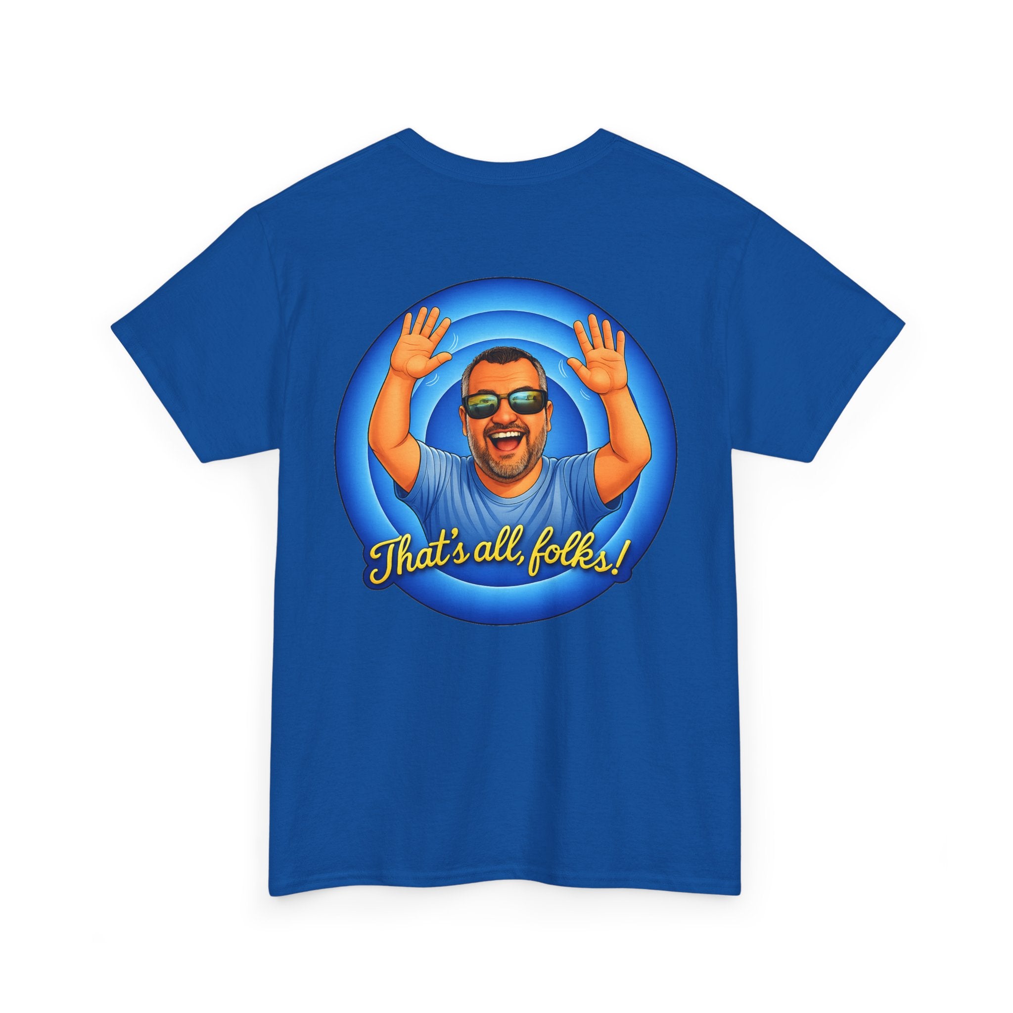 T-Shirt — "That's All, Folks!" Waving Portrait Graphic Tee