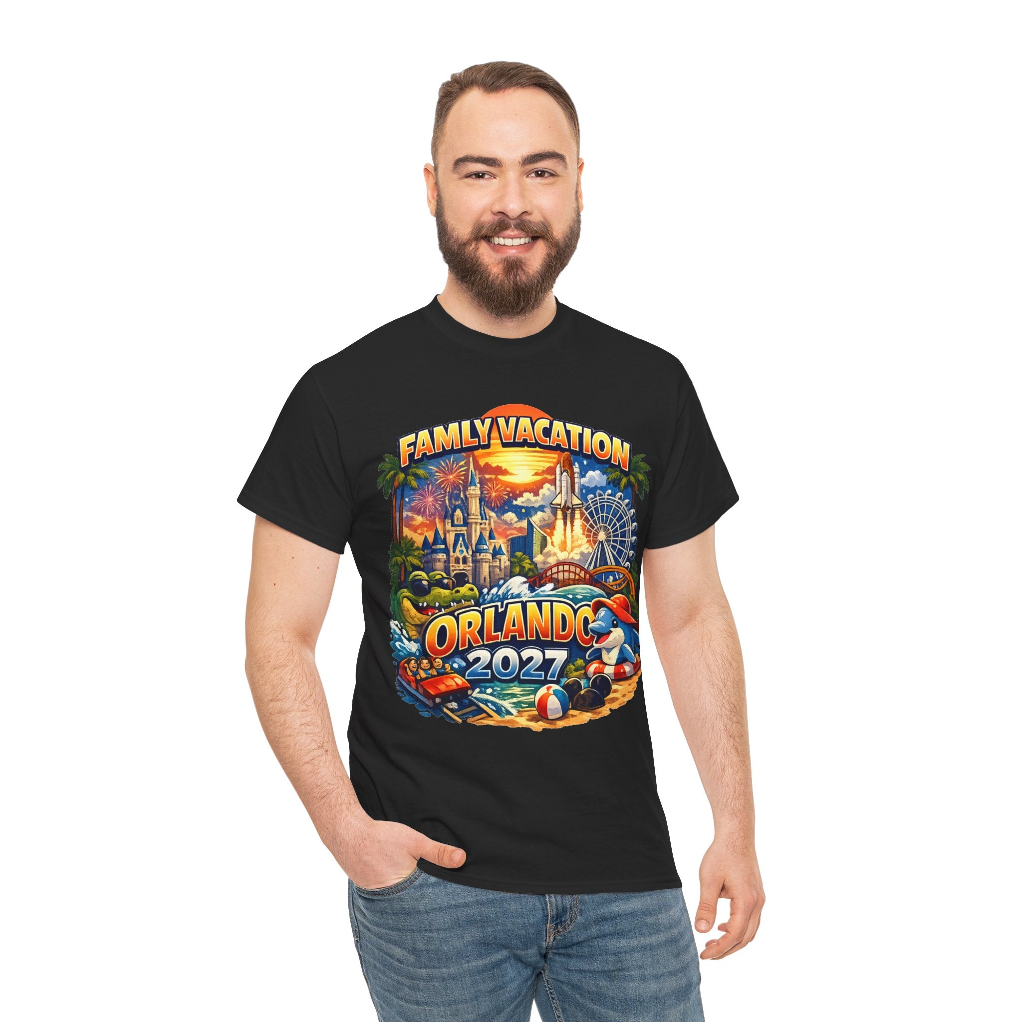 Family Vacation Orlando 2027 T-Shirt — Vintage Theme Park Souvenir Tee