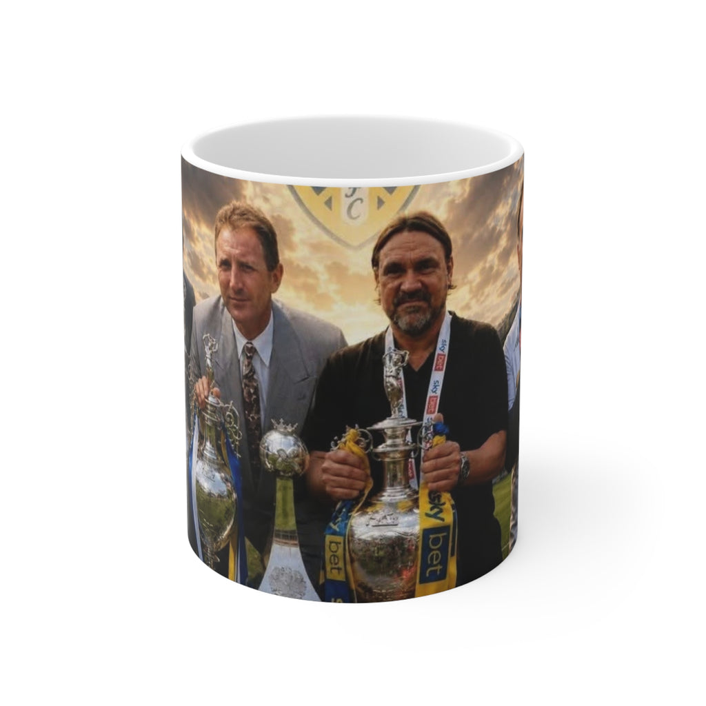 Leeds United Managers Photo Mug – Vintage Trophy Team Ceramic Coffee Cup (11oz, 15oz)