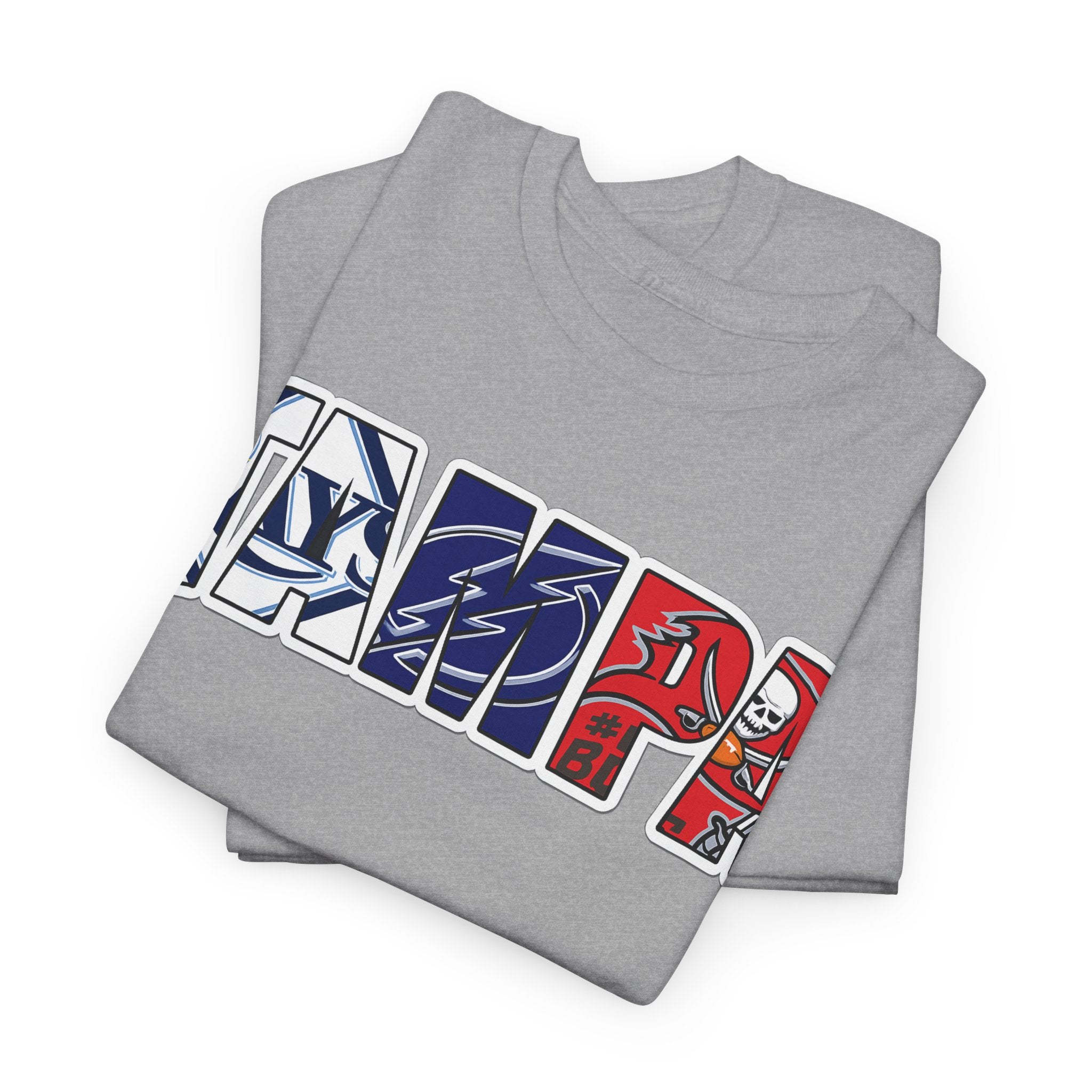 Tampa Block Letter Tee — Florida Flag Graphic T‑Shirt