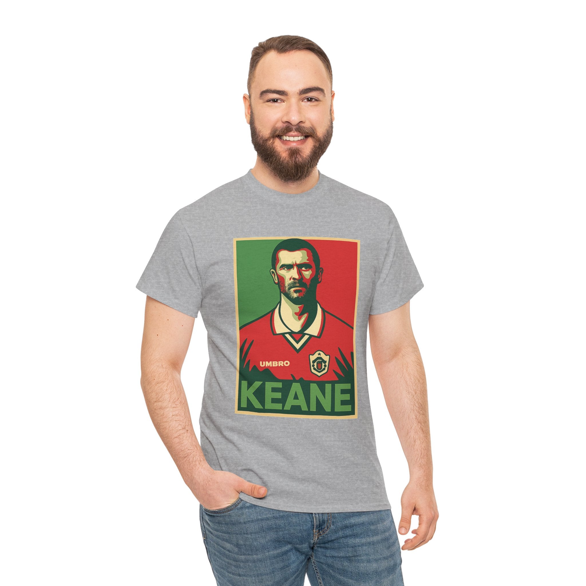 Keane Football Poster Tee — Retro Soccer Jersey Graphic T-Shirt