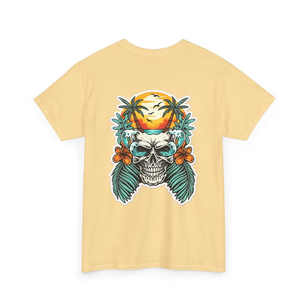 Tropical Skull Tee — Sunset Palm Beach Skull T-Shirt