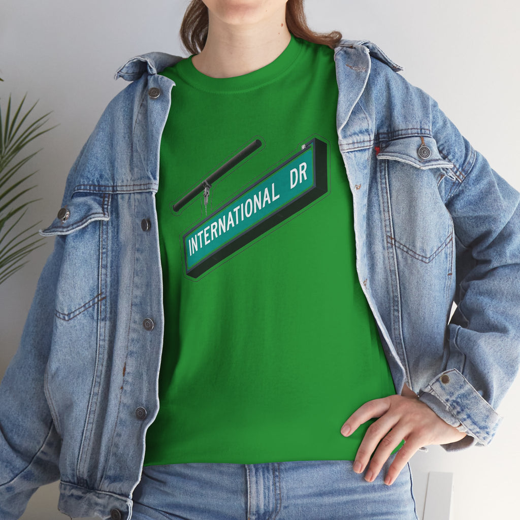 International Dr Street Sign Cotton T-Shirt