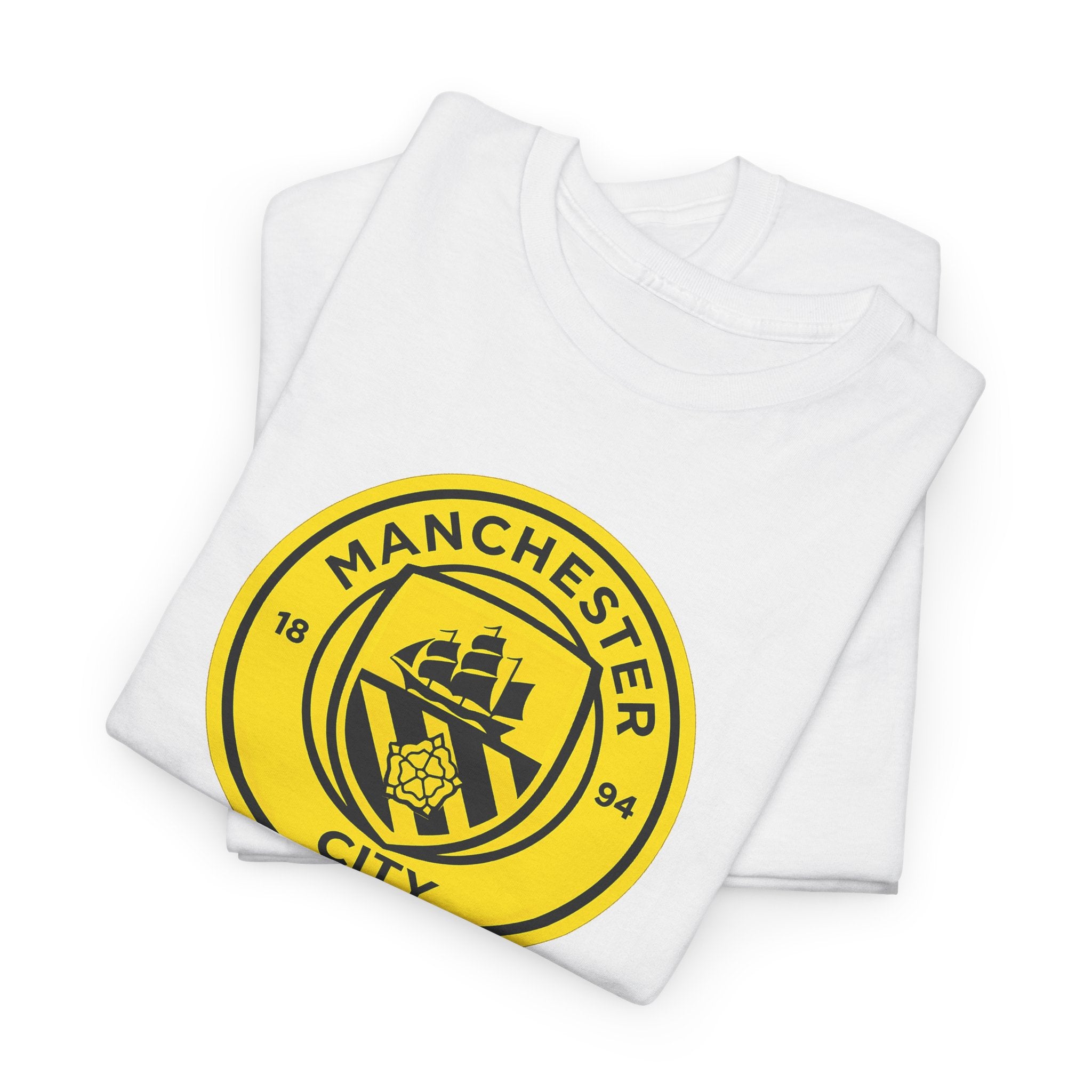 Manchester City Yellow Crest T-Shirt