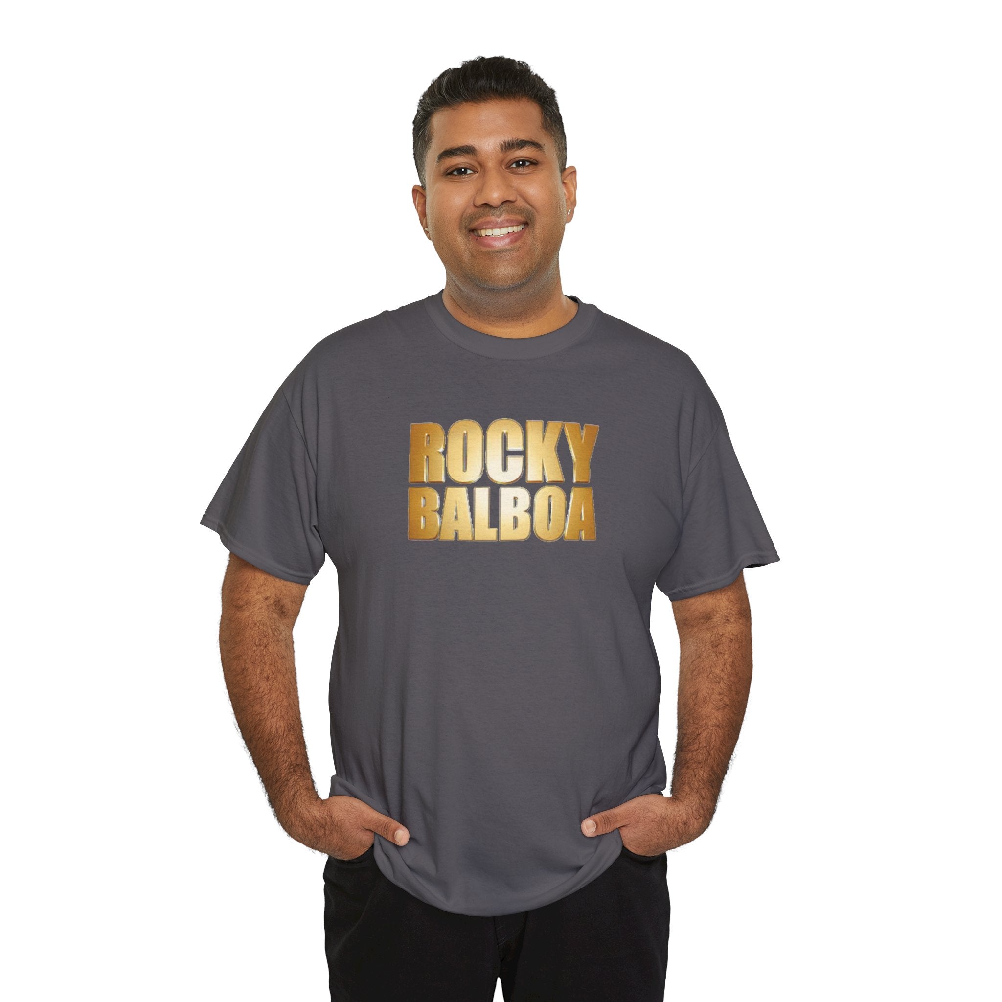 Rocky Balboa Gold Logo Tee — Retro Boxing Movie Fan T-Shirt