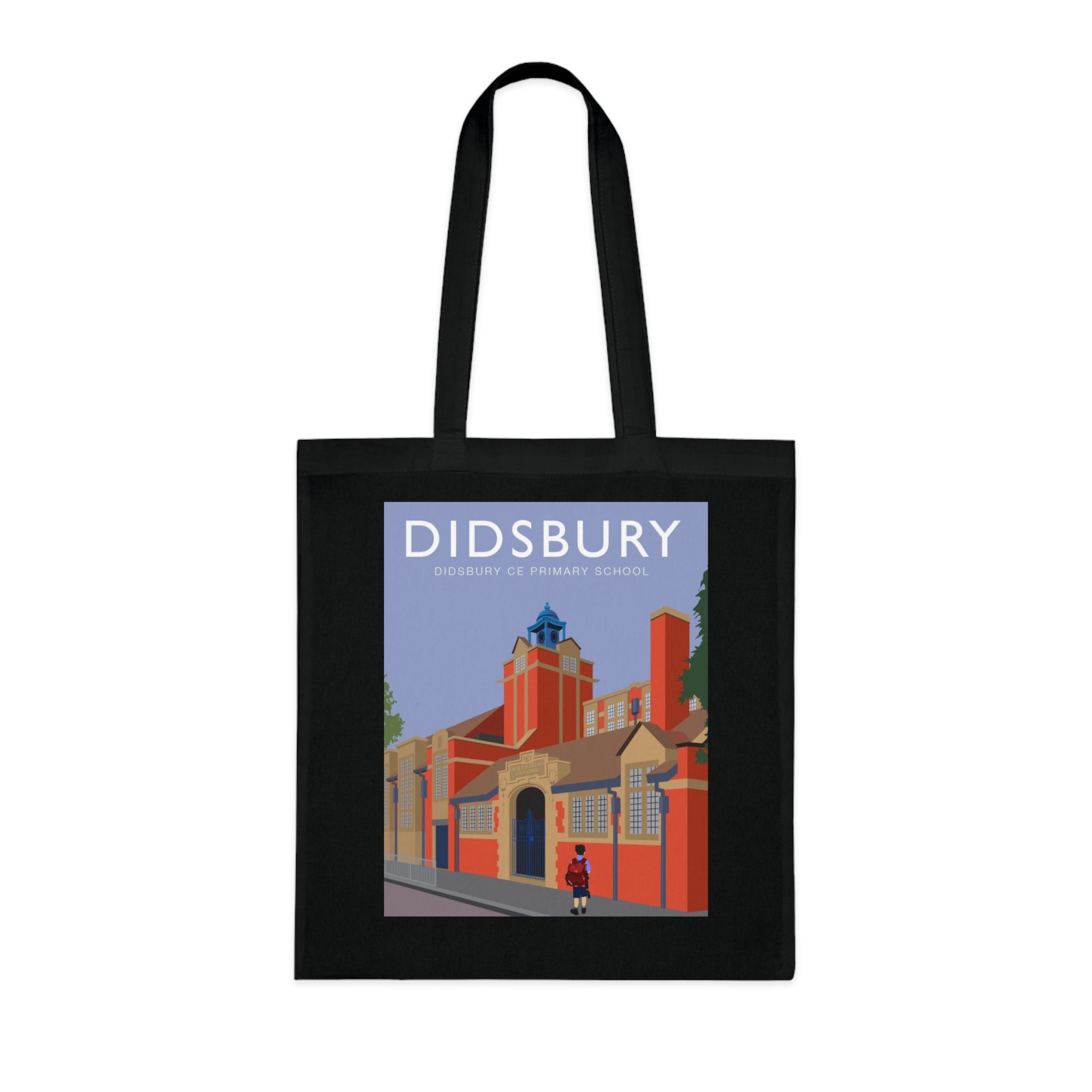 Elm Grove Didsbury C of E Primary School Vintage Travel Tote — Retro Illustrated Cotton Shopper Bag