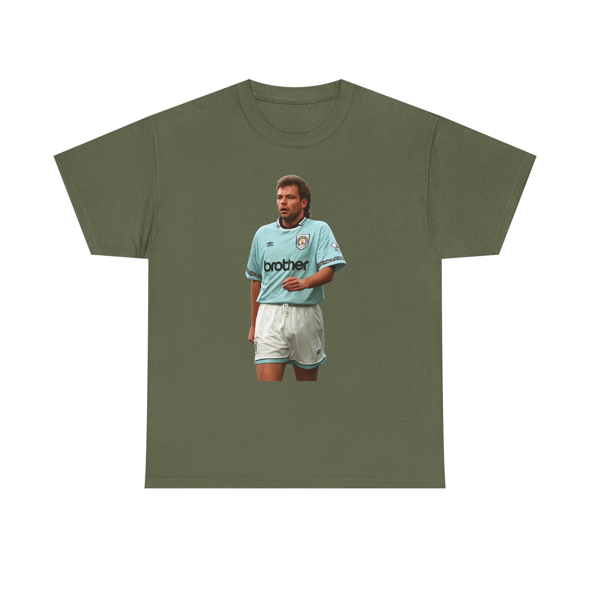 Uwe Rosler Manchester City Legend Graphic Tee - Retro Football Kit Print