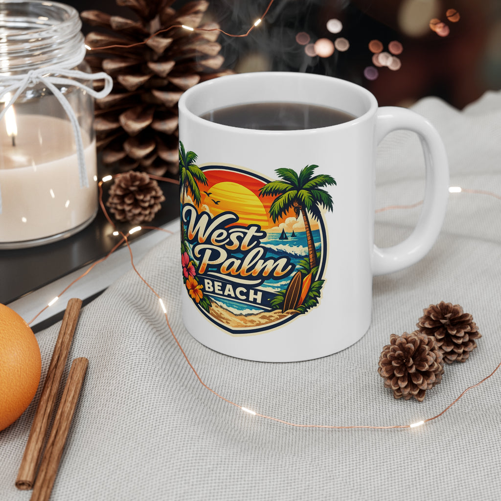 West Palm Beach Ceramic Coffee Cups, 11oz, 15oz